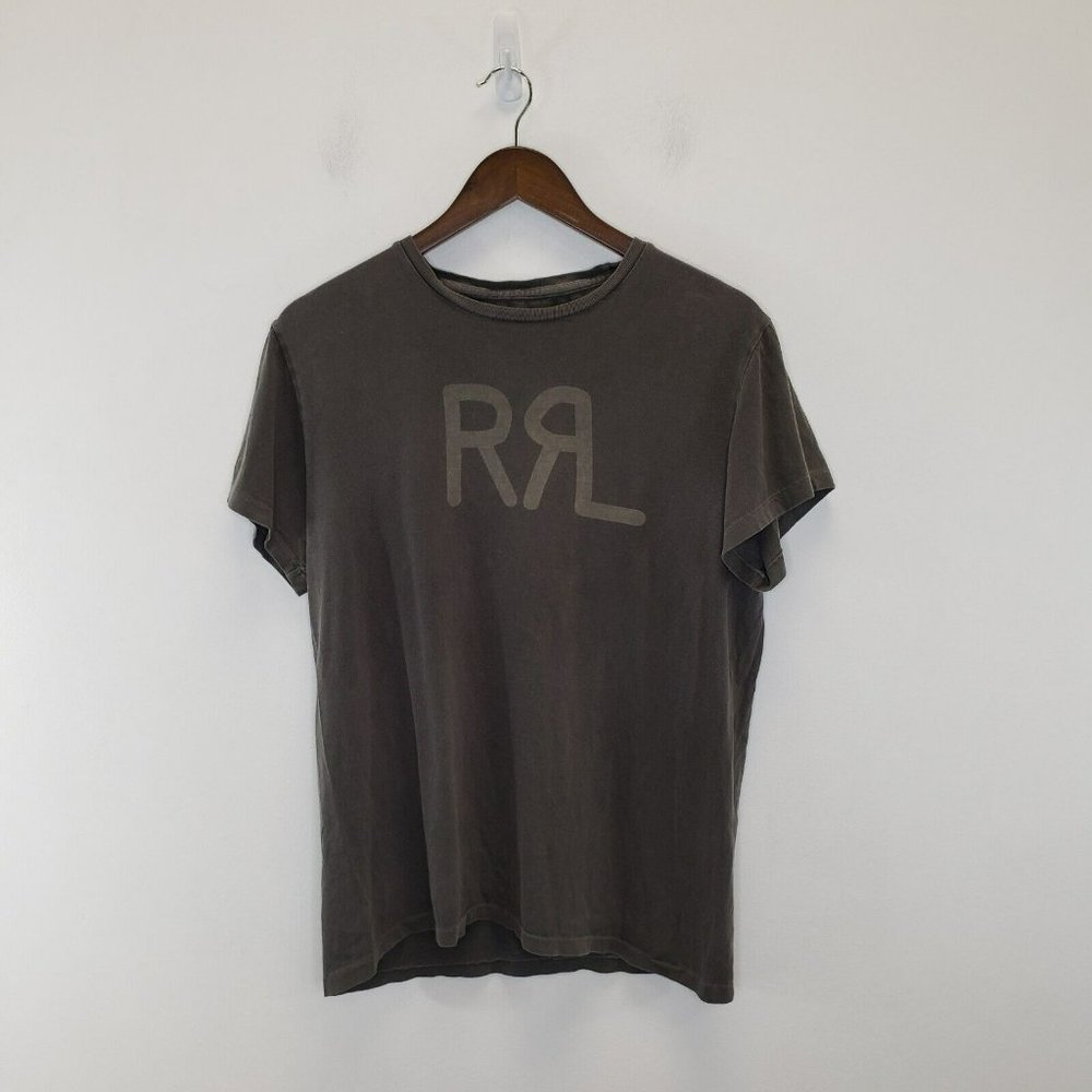 RRL Double R Ralph Lauren Mens Graphic T Shirt Size M Gray Short Sleeve Crew